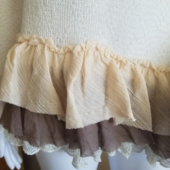 Anthropologie A Reve lace and ruffled top. - Picture 3 of 8